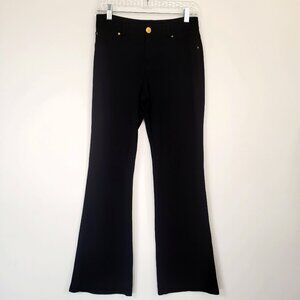 INC International Concepts Black High Waist Stretch Comfort Flair Pants
